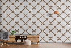 1950s geometric wallpaper decoration.