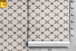 1950s geometric wallpaper decoration.