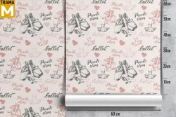 Wallpaper Decorations and Patterns Princesses and Ballerinas