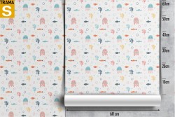 Children's Wallpaper Decorations and Animal Birds Pattern