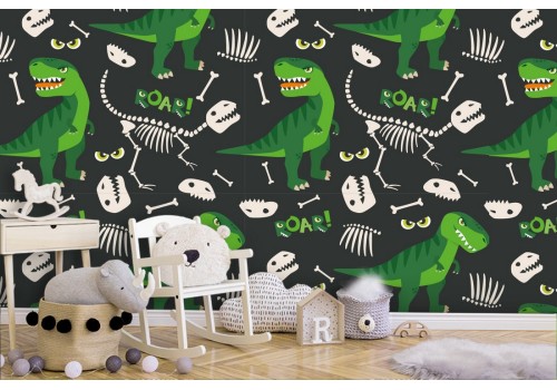 Dinosaur children's wallpaper decoration.