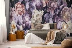 Carta da Parati fiori rosa natura decorazione.