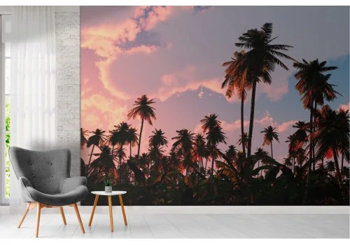 Carta da Parati paesaggio palme tropicali 2