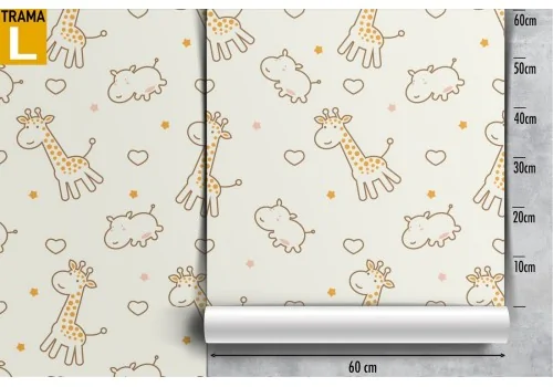 Giraffe hippopotamus nature animals children wallpaper. 2