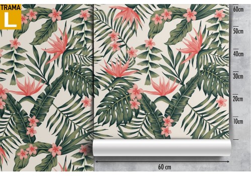 Tropical leaves and flowers wallpaper abstract nature. 2