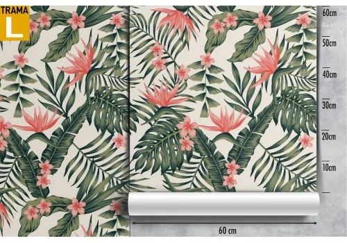 Tropical leaves and flowers wallpaper abstract nature. 2