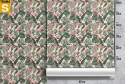 Carta da Parati Design e Stili Flora e Fauna Fiori Foglie Natura Tropicale