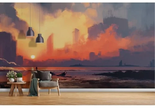 Wallpaper illustration city landscape 2