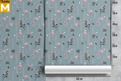 Vintage Nature Flowers Leaves Wallpaper