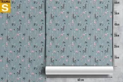 Carta da Parati Design e Stili Flora e Fauna Fiori Foglie Natura Vintage