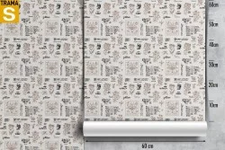 Carta da Parati Design e Stili Natura Scritte