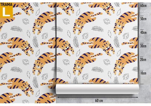 Wallpaper cat stylized animals pattern for children. 2
