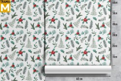 Carta da Parati Fiori Foglie Natura