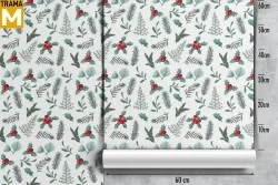 Carta da Parati Fiori Foglie Natura