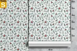 Carta da Parati Design e Stili Flora e Fauna Fiori Foglie Natura
