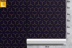 Art Deco wallpaper with geometric pattern.