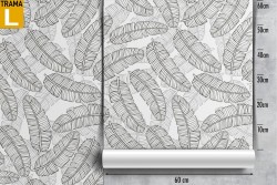 Carta da Parati piume stilizzate pattern design.