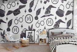 Harry Potter pattern wallpaper.