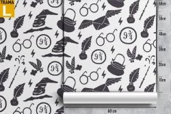 Harry Potter pattern wallpaper.