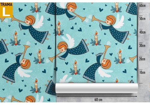 Carta da Parati angeli illustrazione bambini pattern. 2