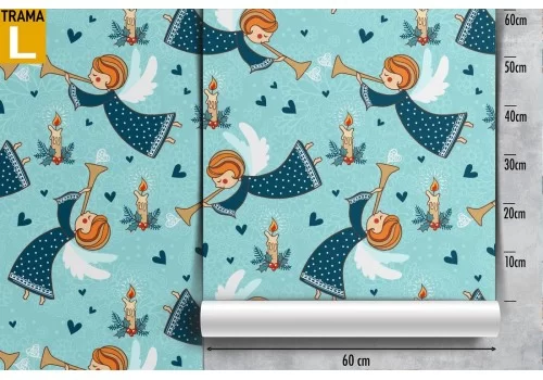 Carta da Parati angeli illustrazione bambini pattern. 2