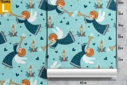 Wallpaper angels illustration children pattern.