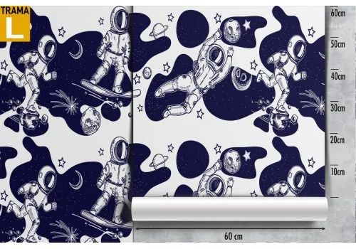 Astronaut wallpaper decoration for children. 2