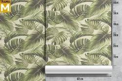 Carta da Parati Foglie Tropicale