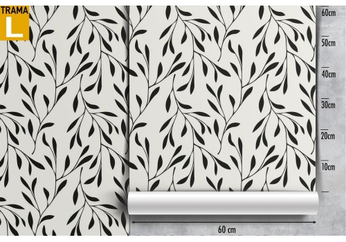 Minimalist nature stylized leaves wallpaper. 2