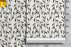 Minimalist nature stylized leaves wallpaper.