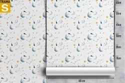 Carta da Parati Bambini Decorazioni e Pattern Spazio e Pianeti