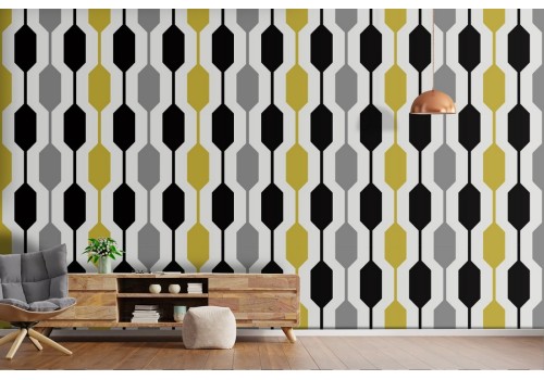 Vintage 70s geometry wallpaper with rectangles.