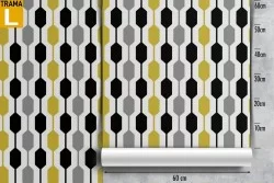 Vintage 70s geometry wallpaper with rectangles.