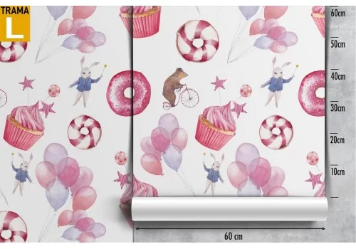 Carta da Parati dolcetti decorazione bambini. 2