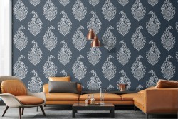 Carta da Parati fiori decorazione mandala.