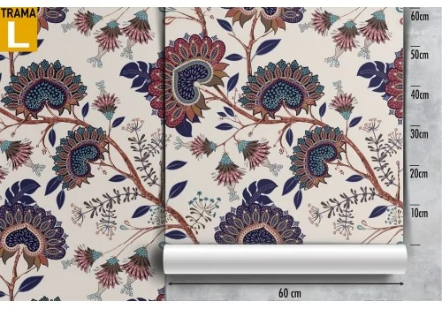 Wallpaper with vintage abstract leaf pattern nature. 2