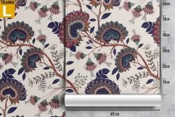 Wallpaper with vintage abstract leaf pattern nature.