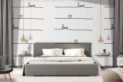 Modern cursive LOVE wallpaper.