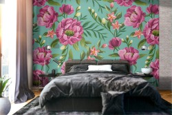 Fuchsia flowers nature pattern wallpaper.