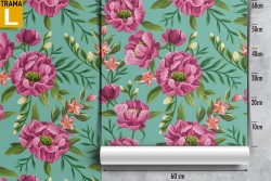 Carta da Parati fiori fucsia natura pattern.