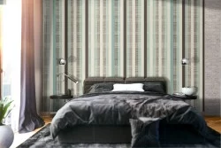 Carta da Parati righe usurate decorazione anni '70.