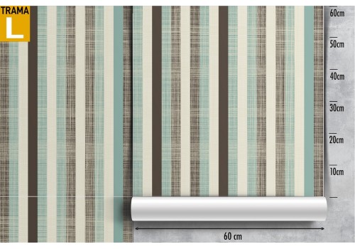 Wallpaper with worn stripes, 1970s decoration. 2