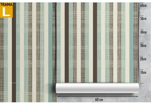 Wallpaper with worn stripes, 1970s decoration. 2