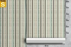 Carta da Parati Design e Stili Righe e Onde Vintage