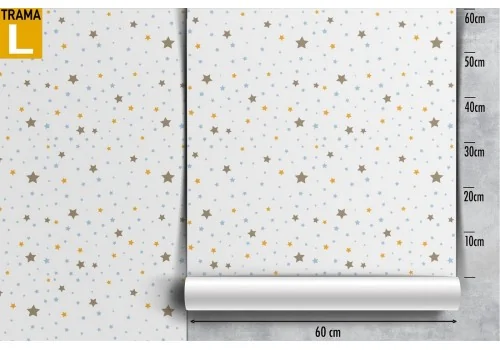 Wallpaper with stylized stars and polka dot pattern for children. 2