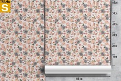 Carta da Parati Design e Stili Flora e Fauna Fiori Vintage Natura