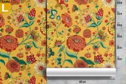 70's flower decoration wallpaper.