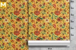Vintage Nature Flowers Wallpaper
