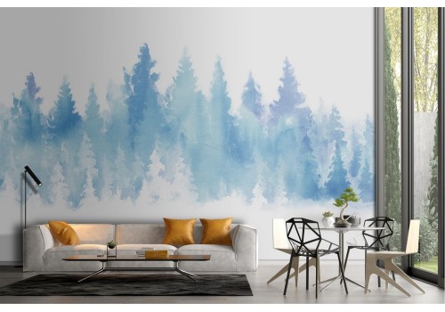 Abstract forest wallpaper illustration