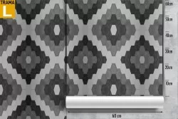 Carta da Parati decorazione geometrica pattern rombi.